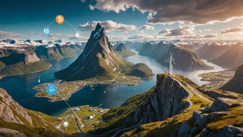 Norge, kryptovaluta, hub, blokkjedeteknologi, fornybar energi, regulering, investering, utdanning